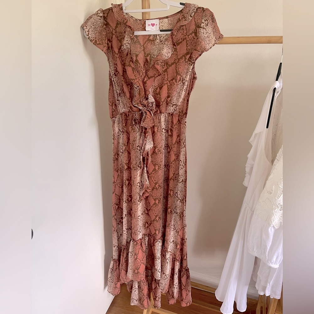 Buddy Love High Low Snake Skin Dress